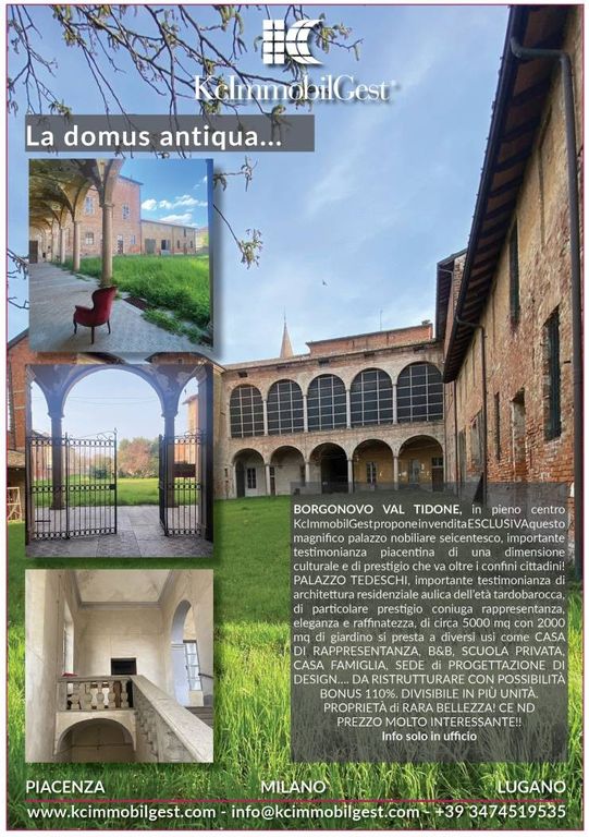 Prestigiosa casa di 4975 mq in vendita Via Tedeschi, Borgonovo Val Tidone, Emilia-Romagna