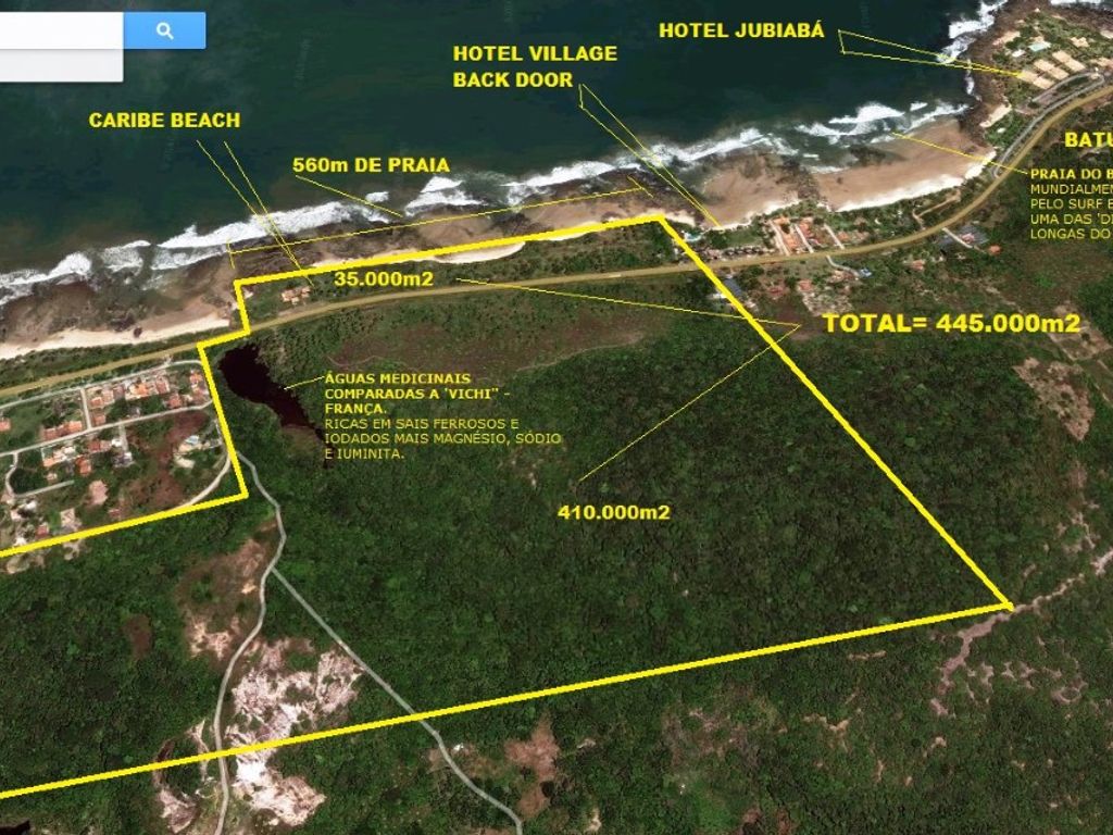 Terreno de 445000 m2 - Olivença, Ilhéus, Estado da Bahia