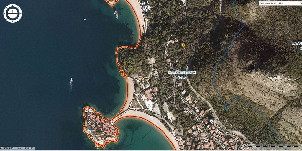 Земельный участок в продаже - Sveti Stefan, Будва, Budva
