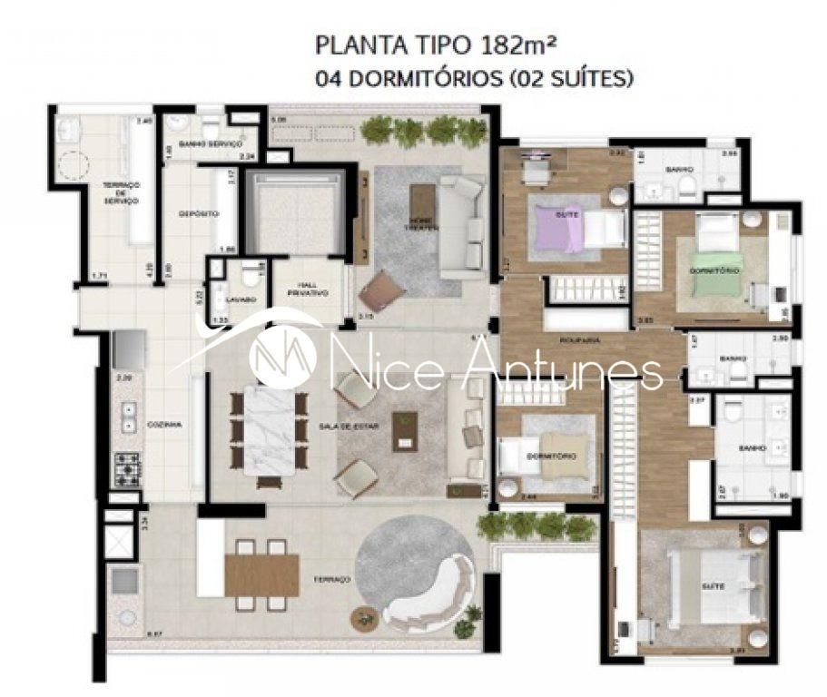 À venda Apartamento de alto padrão de 182 m2, São Paulo, Estado de São Paulo