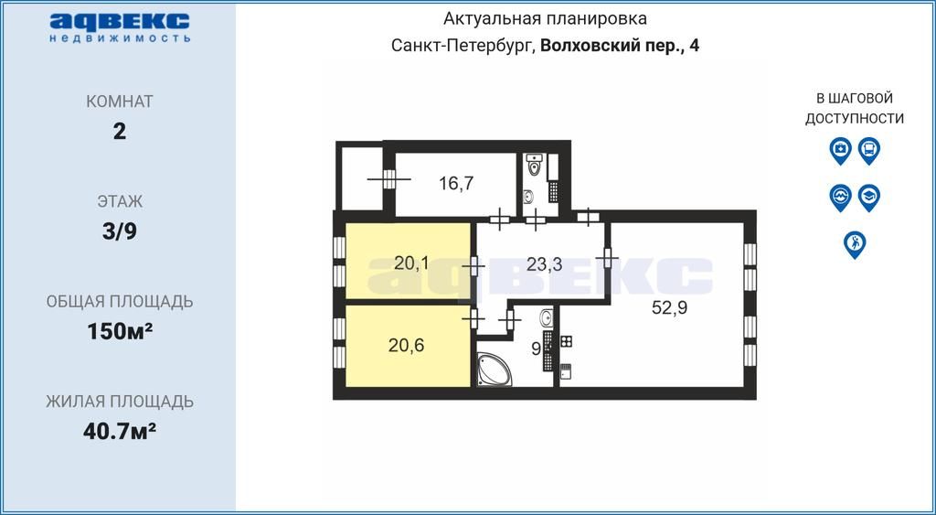 3 room luxury Apartment for rent in СанктПетербург, Василеостровский