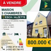 Prestigiosa casa di 115 mq in vendita Esch-sur-Alzette, Lussemburgo