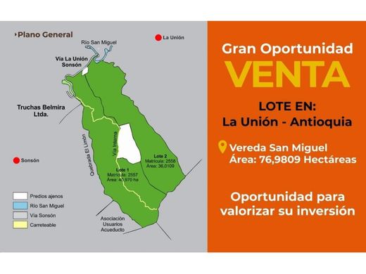 أرض ﻓﻲ La Unión, Departamento de Antioquia