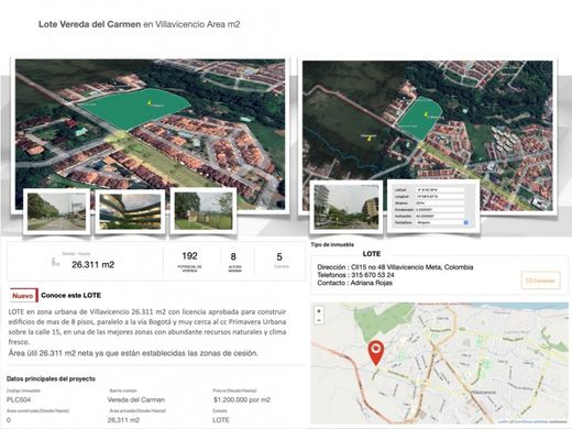 Land in Villavicencio, Departamento del Meta