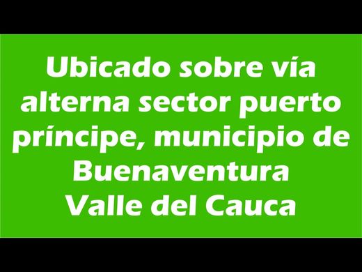 Terreno en Buenaventura, Departamento del Valle del Cauca
