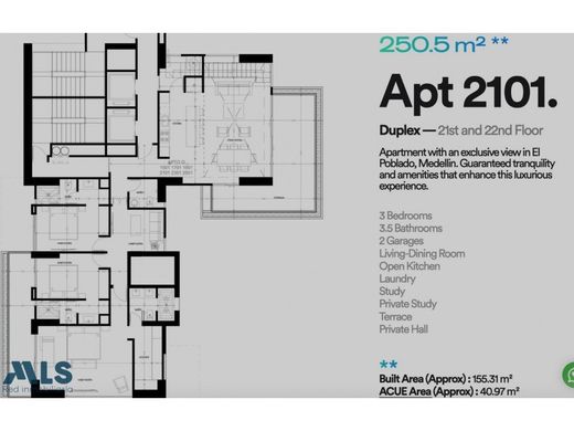 Appartement à Medellín, Departamento de Antioquia