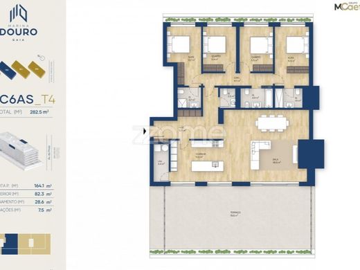 Apartment / Etagenwohnung in Vila Nova de Gaia, Distrito do Porto