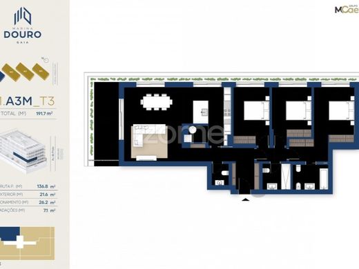 Apartment / Etagenwohnung in Vila Nova de Gaia, Distrito do Porto