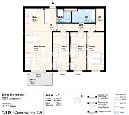 Appartement à Lanzendorf, Politischer Bezirk Bruck an der Leitha