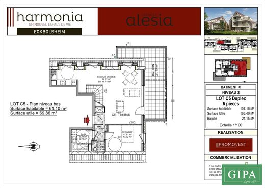 Piso / Apartamento en Eckbolsheim, Bajo Rin