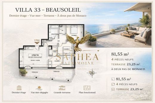 Apartament w Beausoleil, Alpes-Maritimes