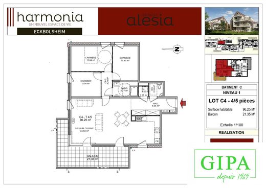 Piso / Apartamento en Eckbolsheim, Bajo Rin