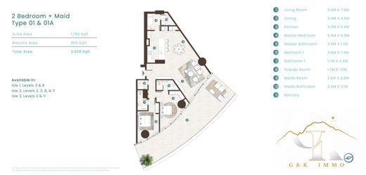 ‏דירה ב  Ras Al Khaimah City, Imārat Ra’s al Khaymah