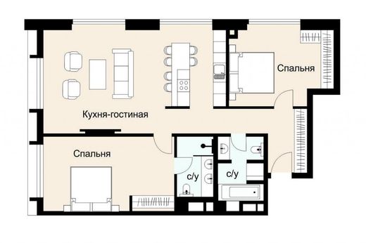 Appartement in Moskou