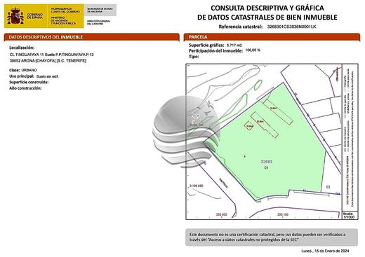 Grond in Arona, Provincia de Santa Cruz de Tenerife