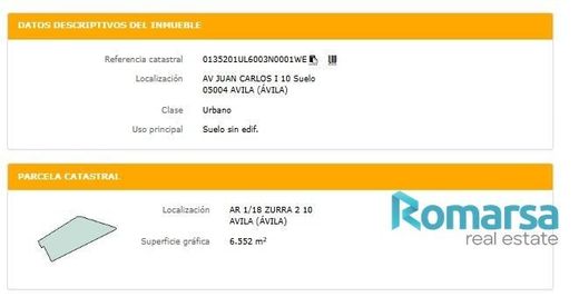 地皮  Ávila, Provincia de Ávila