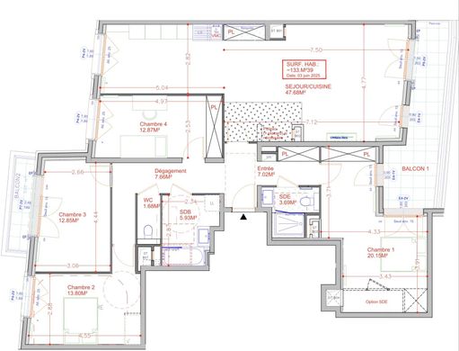 Levallois-Perret, Hauts-de-Seineのアパートメント