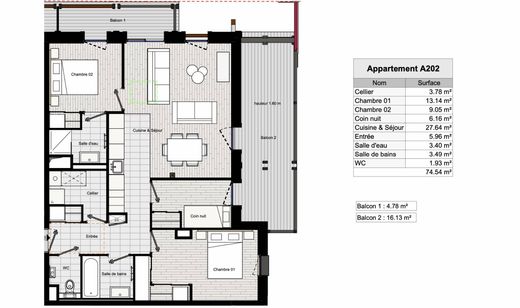 Morillon, Haute-Savoieのアパートメント