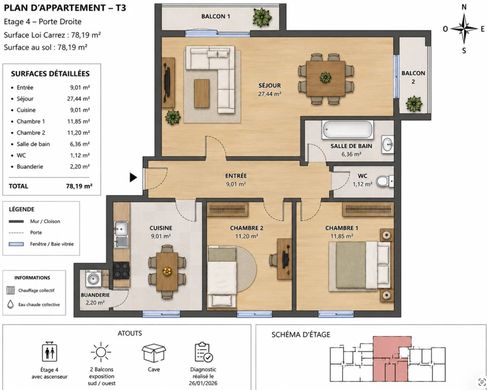 Apartment in Montreuil, Seine-Saint-Denis