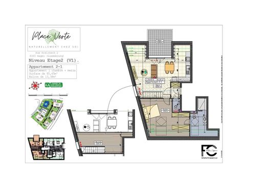 套间/公寓  Kleinbettingen, Steinfort