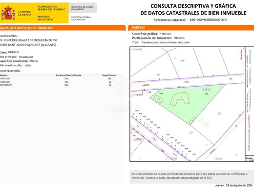 أرض ﻓﻲ San Juan de Alicante, Provincia de Alicante