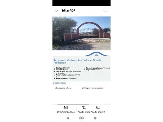 Terreno - Atotonilco el Grande, Hidalgo