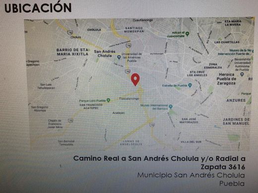 Участок, San Andrés Cholula, Estado de Puebla