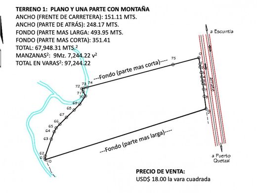 Terreno - Escuintla, Municipio de Escuintla