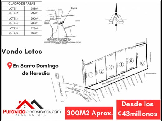 Terreno a Santo Domingo, Provincia de Heredia