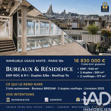 Residential complexes in Montmartre, Abbesses, Grandes-Carrières, Paris