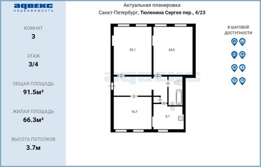 Daire St. Petersburg, Sankt-Peterburg